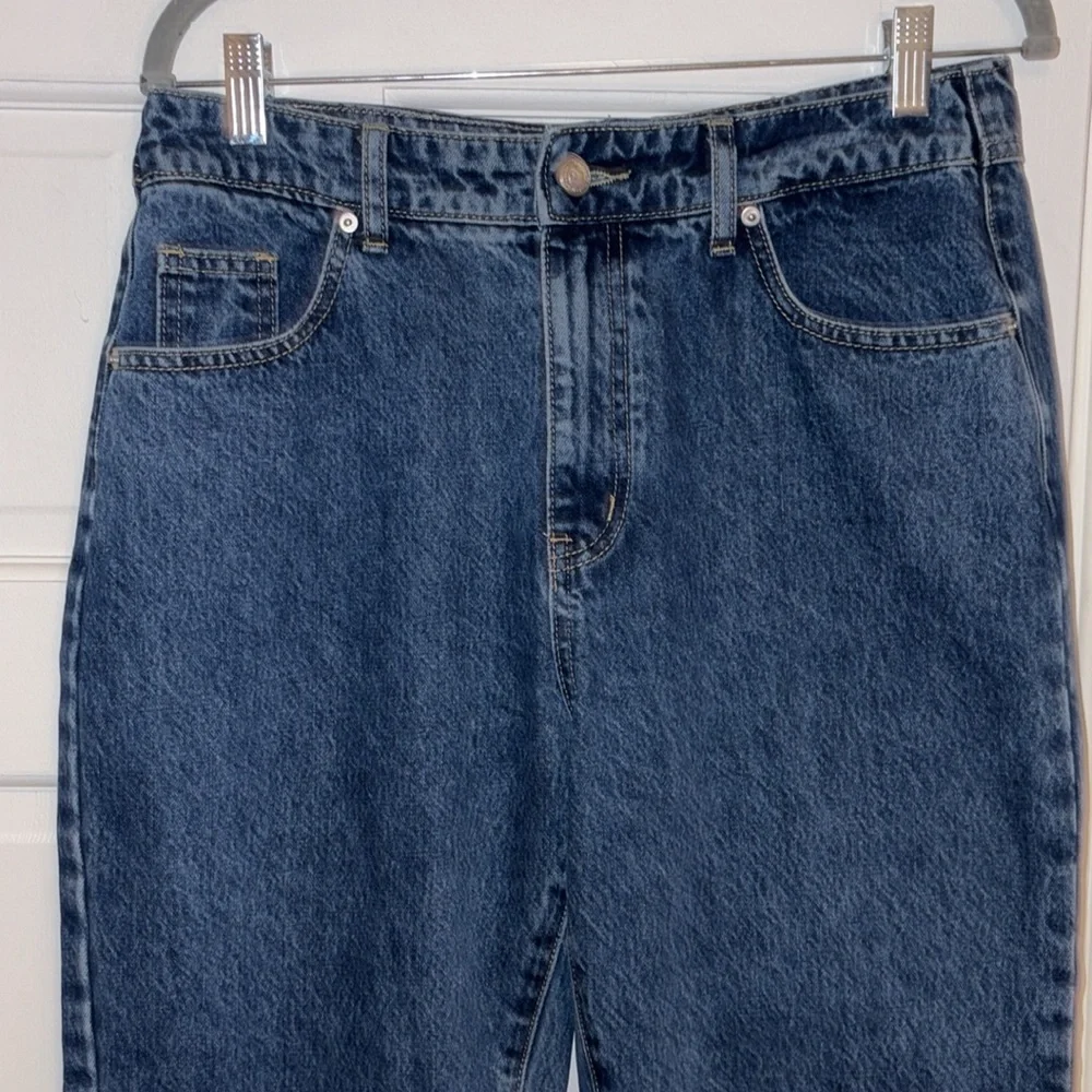 Princess Polly Gyoke Hi Rise Straight Leg Jeans Size 8 Dark Wash - Picture 6 of 15
